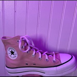 Clay Pink High Top Platform Converse (Memory Foam Sole)